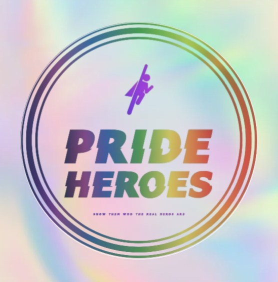 Pride Heroes - holographic pride POWER STICKER